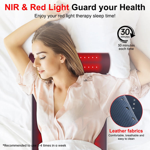 AIWFL Red Light Therapy Mat Infrared Heat Pad with 3D Neck Support 660nm+850nm - Image 3