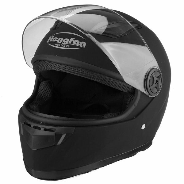 Black Motorcycle Bike Helmet Black Full Face Motorbike Helmets Visor 56-60cm - Image 4