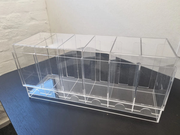 6 Slot Acrylic Pokemon TCG Premium Booster Pack Dispenser Stackable Design Clear