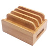 USB Charge Station Multi-Device Hub Charging Dock for Phone iPad Tablet Bamboo - Image 7