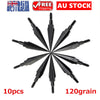 10pcs Archery Broadheads Hunting Arrow Heads Screw-in Arrowheads 120 Grain - Image 2