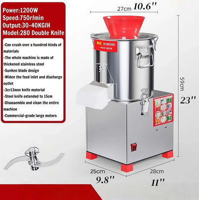 1200W Electric Commercial Vegetable Chopper Cutting Machine Food Processor - Image 4
