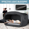 Portable Folding Tent Bed with Privacy Canopy for Camping Indoor & Outdoor Use