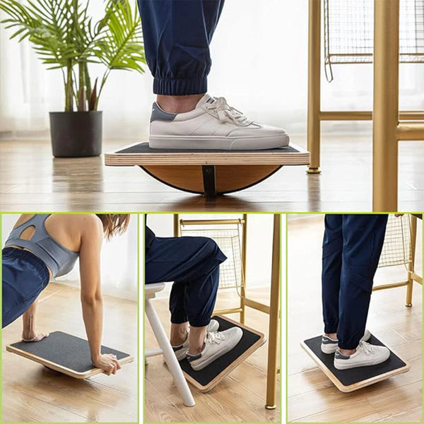 Non-Slip Wooden Slant Board Incline Balance Board Calf Stretcher Gym Exercise