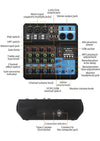 5 Channel Mini Bluetooth Audio Mixer USB DJ Live Console Sound Card Studio Mixer