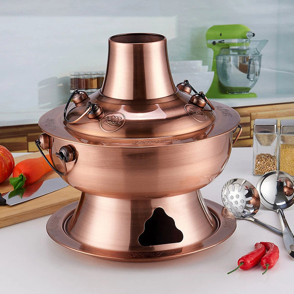 Chinese Charcoal Hotpot Cookware Hot Pot Copper Old Beijing Charcoal Pot
