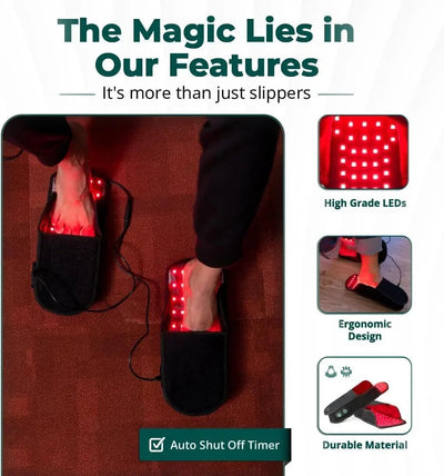 Red/Near Infrared Light Therapy 2PCS Slippers - Image 3