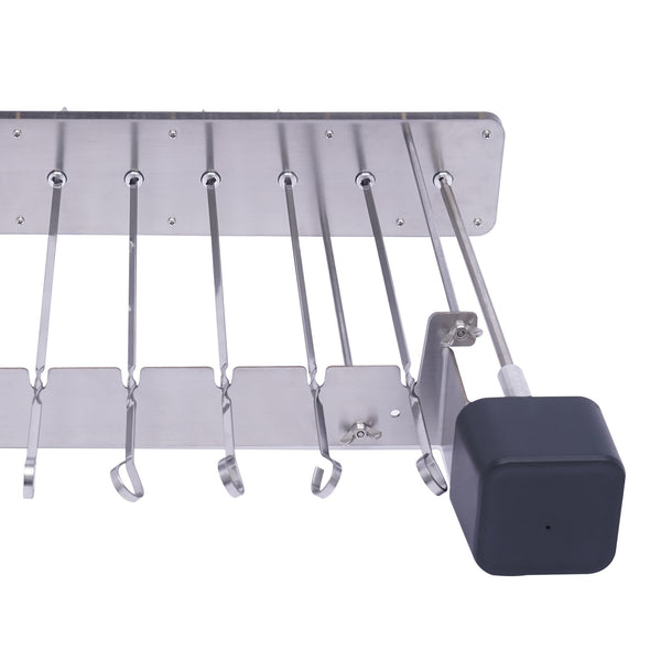 Electric BBQ Skewer Turner Automatic Rotating Grill Shish Kabob Set w/ 10 Skewer