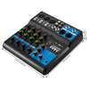 5 Channel Mini Bluetooth Audio Mixer USB DJ Live Console Sound Card Studio Mixer