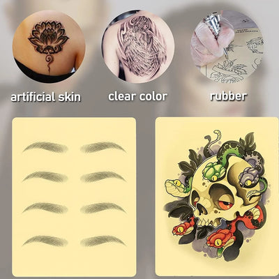 10PCS 3mm Tattoo Practice Fake Skin Double Sided Reusable Silicone Beginner - Image 10