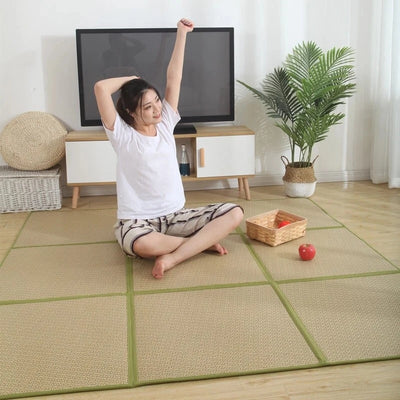Japanese Tatami Mat Igusa Tatami Mattress 0.47'' Thick Japanese Floor Mattress - Image 4