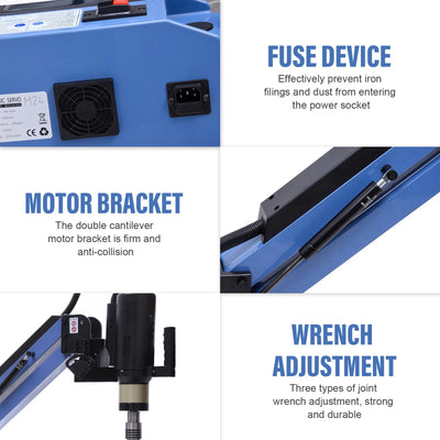 Electric Threading Machine Drilling Threading M3-M16 Universal 360° Flexible Arm