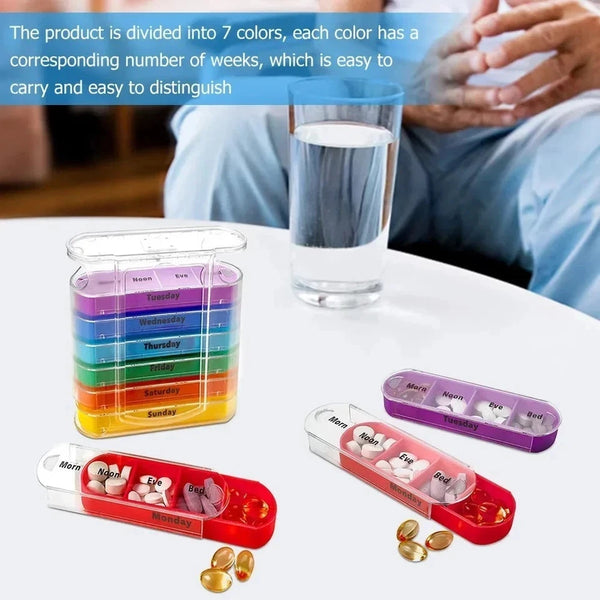 Weekly Daily Pill Box Organiser Tablet Medicine Holder Storage Dispenser 7 Days