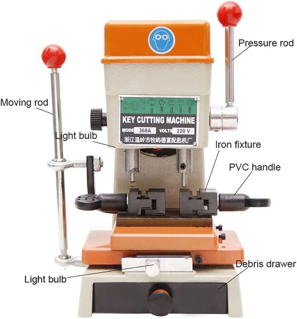 368A Key Cutting Machine Universal Key Copy Tool Duplicating Locksmith Equipment