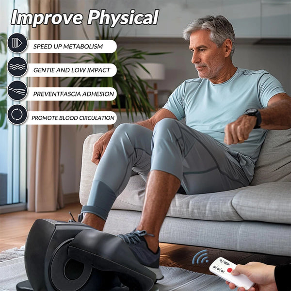 Under Desk Elliptical Machine Electric Seated Leg Foot Pedal Exerciser w/Remote