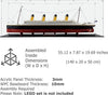 Large!!!  Acrylic Display Case for Lego Titanic 10294 Dustproof Self-Install Box