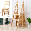 Folding Step Ladder Chair 4 Tier Multifunctional Plant Stand Ladder Stool Shelf - Image 10