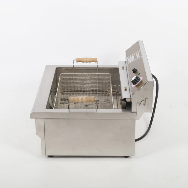 Commercial 25L Electric Deep Fryer Large Capacity W/ Frying Basket & Lid 5KW ﻿
