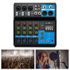 5 Channel Mini Bluetooth Audio Mixer USB DJ Live Console Sound Card Studio Mixer