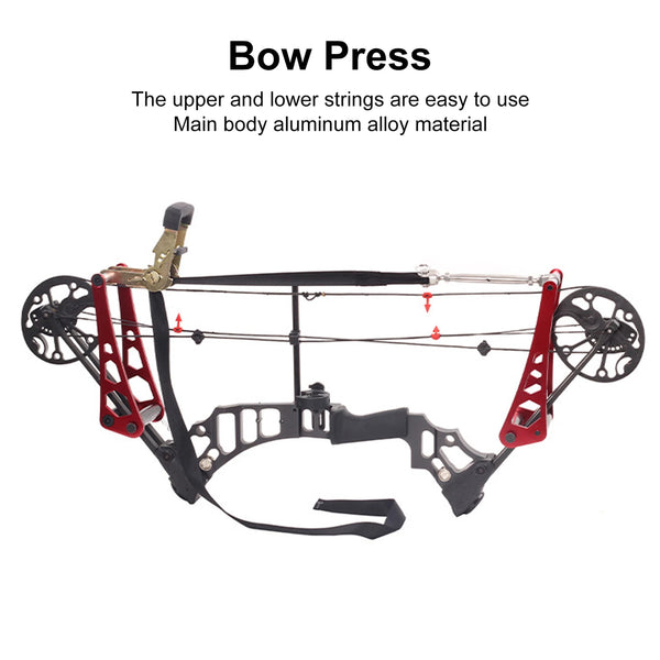 Portable Bow Press Ratchet Compound Bow Open Repair String Changer Archery Tool