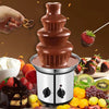 4 Tier Electric Chocolate Fountain Chocolate Fondue Waterfall Stainless Steel - Image 1