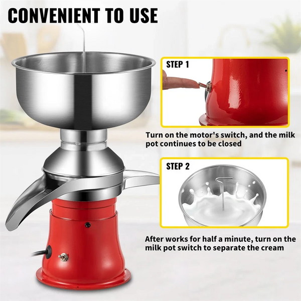 Milk Cream Centrifugal Separator Stainless Steel Electric Cream Separator 50L/h - Image 3