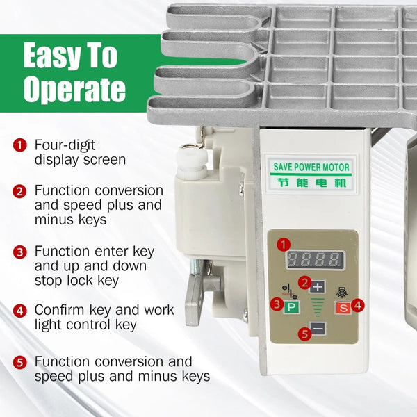 Industrial Brushless Sewing Machine Servo Motor & Controller 750W 200-6500RPM