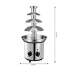 4 Tier Electric Chocolate Fountain Chocolate Fondue Waterfall Stainless Steel - Image 3