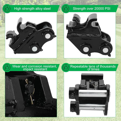 90mm Quick Hitch: Attachment for Mini Excavators Mini Excavator Quick Coupler - Image 6