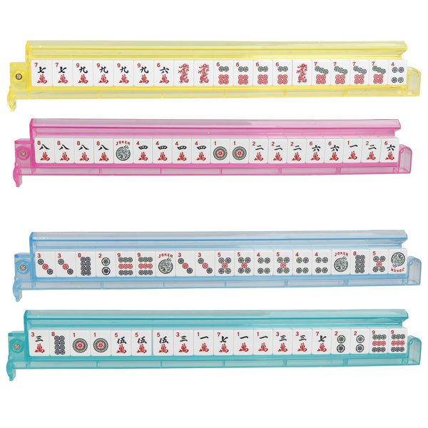 American Mahjong Set 166 Tiles 4 Pushers Racks Portable MahJong Travel Soft Bag