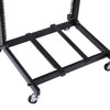 12U Adjustable Audio Rack Mount Studio Equipment Rolling Mixer Stand Stage Cart
