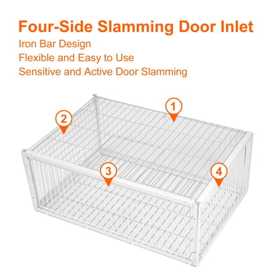 Catch Pigeon Trap One-Way Entrance Pigeon Dove Trap Cage Foldable Galvanised - Image 7