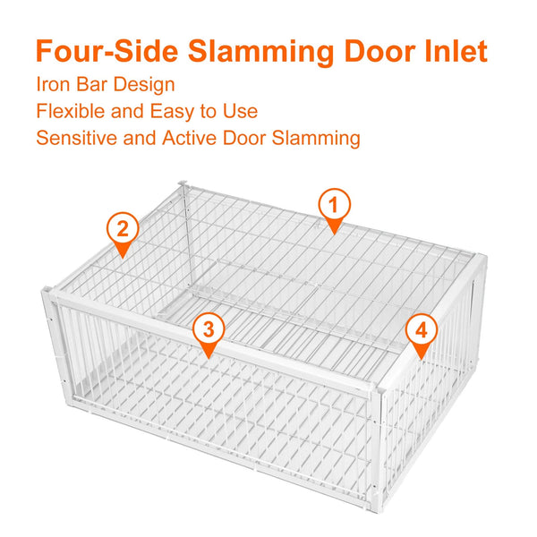 Catch Pigeon Trap One-Way Entrance Pigeon Dove Trap Cage Foldable Galvanised - Image 7