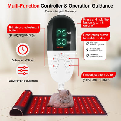 AIWFL Red Light Therapy Mat Infrared Heat Pad with 3D Neck Support 660nm+850nm - Image 12