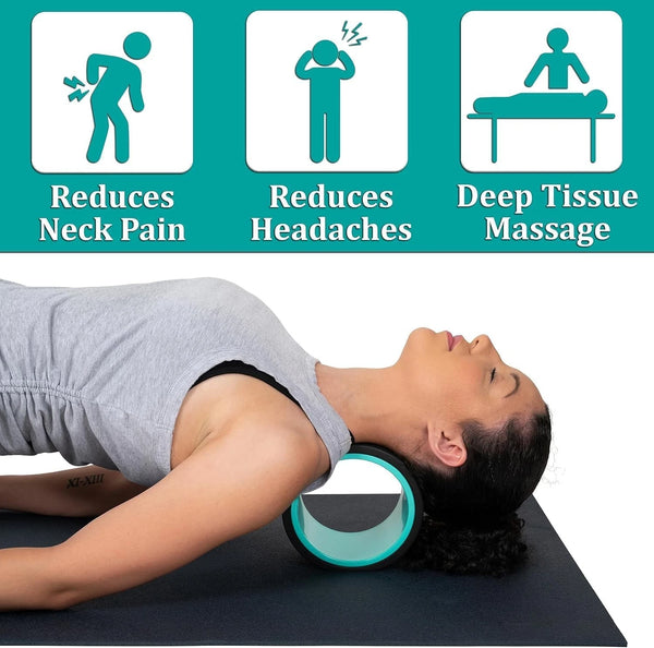 Back Roller lotus Wheel Set of 4 with Yoga Blocks, High Density Foam - Image 9