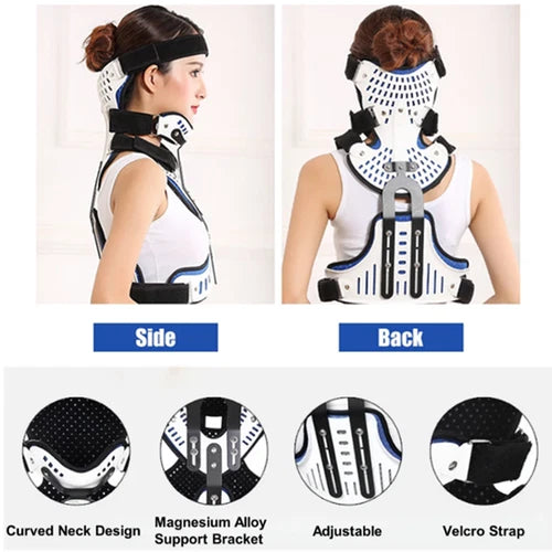 Medical Cervical Thoracic Orthosis Head Neck Chest Traction Support Hunched Back - Image 2