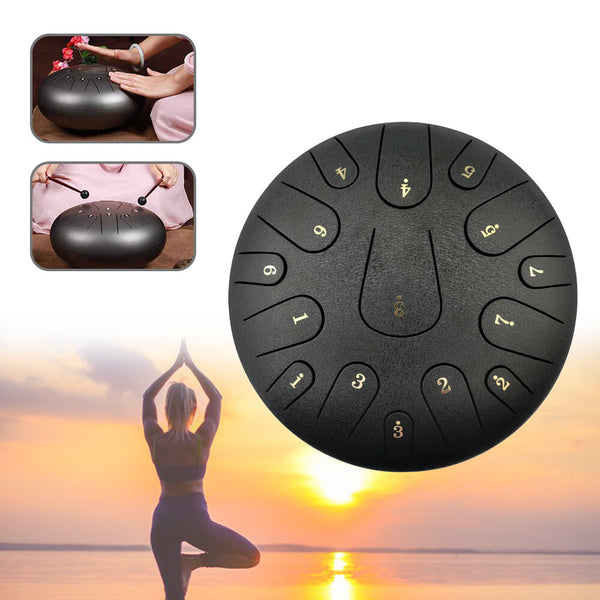 Rain Drum Steel Tongue Drum 12inch 15 Notes Musical Instruments Handpan Drum