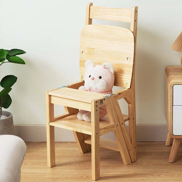 Folding Step Ladder Chair 4 Tier Multifunctional Plant Stand Ladder Stool Shelf - Image 7