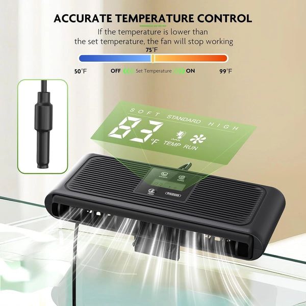 Aquarium Fish Tank Cooling Fan Water Temperature Control for Fish Tanks Coral