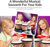 Bongo Drums 6”7” Wood Percussion Bongos for Kids Adults Beginners Natural Finish