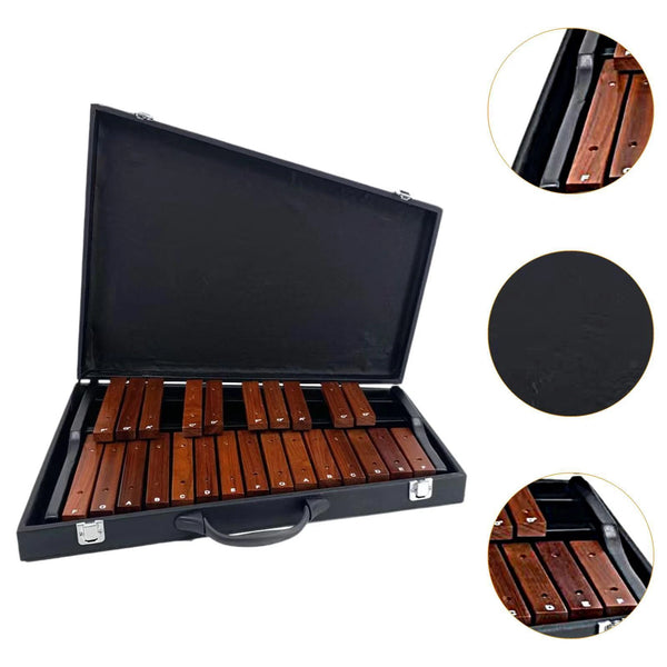 25 Note Xylophone Professional Wooden Glockenspiel Xylophone with Pair Mallet