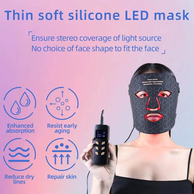 4 in 1 Red Light Therapy Mask Red Led Light Therapy Infrared Flexible Soft Mask - Image 7