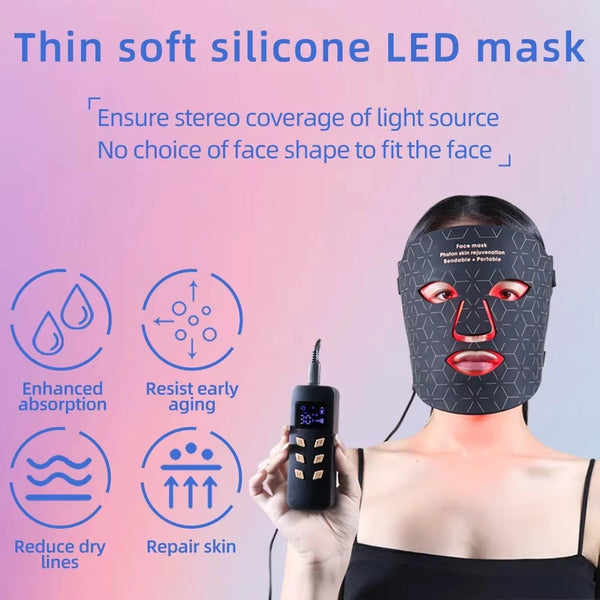 4 in 1 Red Light Therapy Mask Red Led Light Therapy Infrared Flexible Soft Mask - Image 7