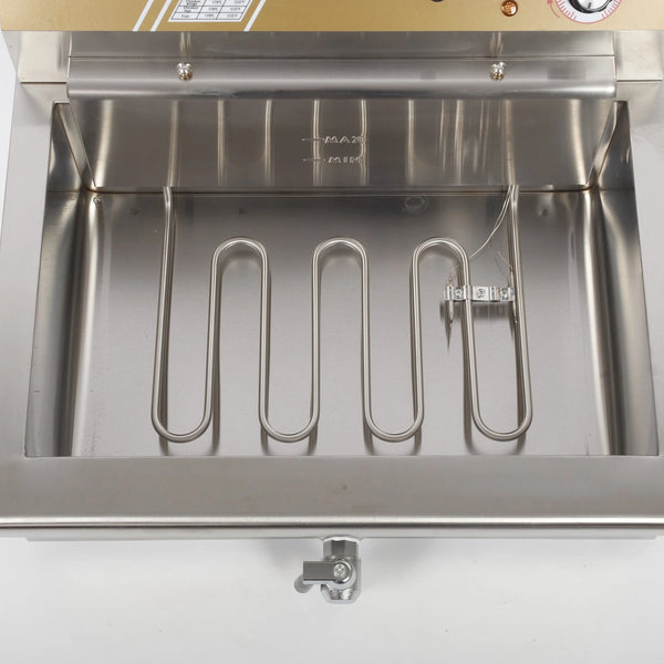 Commercial 25L Electric Deep Fryer Large Capacity W/ Frying Basket & Lid 5KW ﻿