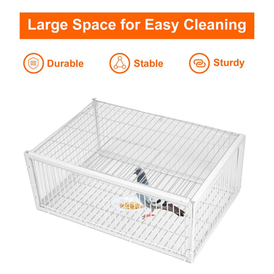 Catch Pigeon Trap One-Way Entrance Pigeon Dove Trap Cage Foldable Galvanised - Image 9