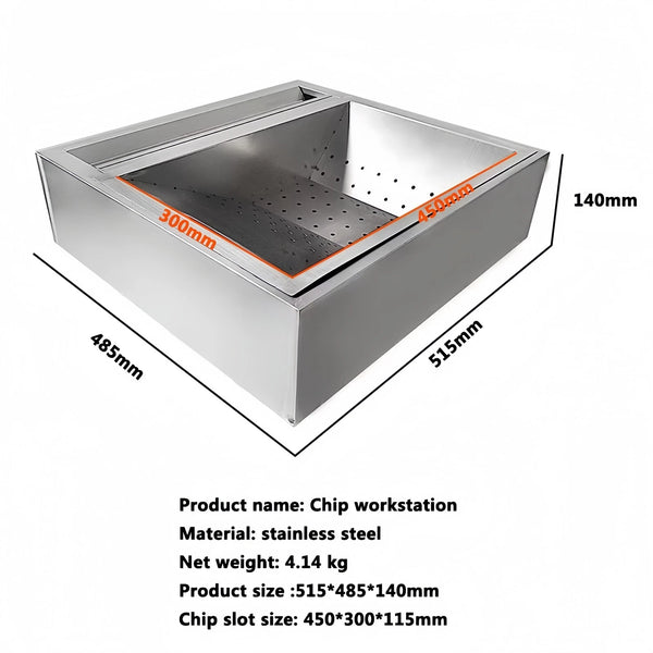 Commercial French Fries Chips Dump Station Oil Colanders Filter For Potato Chips - Image 8