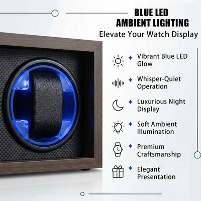 Watch Winder Automatic Watches Box 6 Watch Display Box 5 Rotation Modes - Image 9