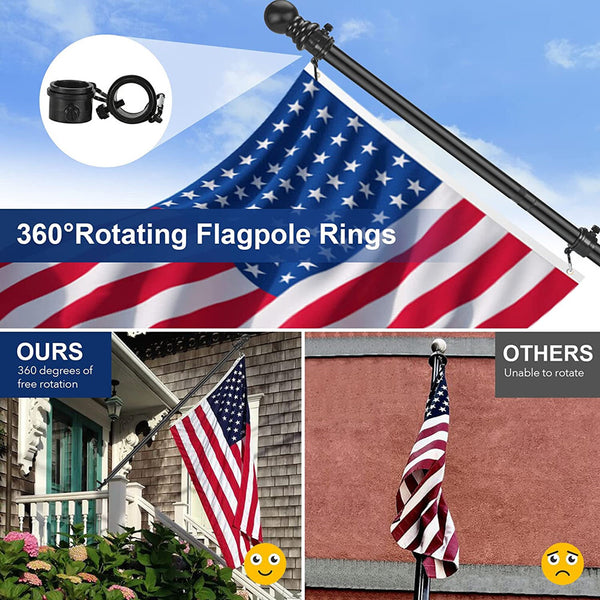 1.8M Telescopic Flag Pole Australian Flagpole Ball Flag Top Kit Holder Aluminum