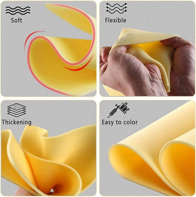 10PCS 3mm Tattoo Practice Fake Skin Double Sided Reusable Silicone Beginner - Image 11