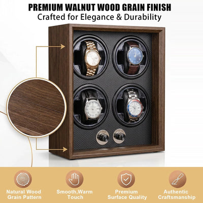 Watch Winder Automatic Watches Box 6 Watch Display Box 5 Rotation Modes - Image 10